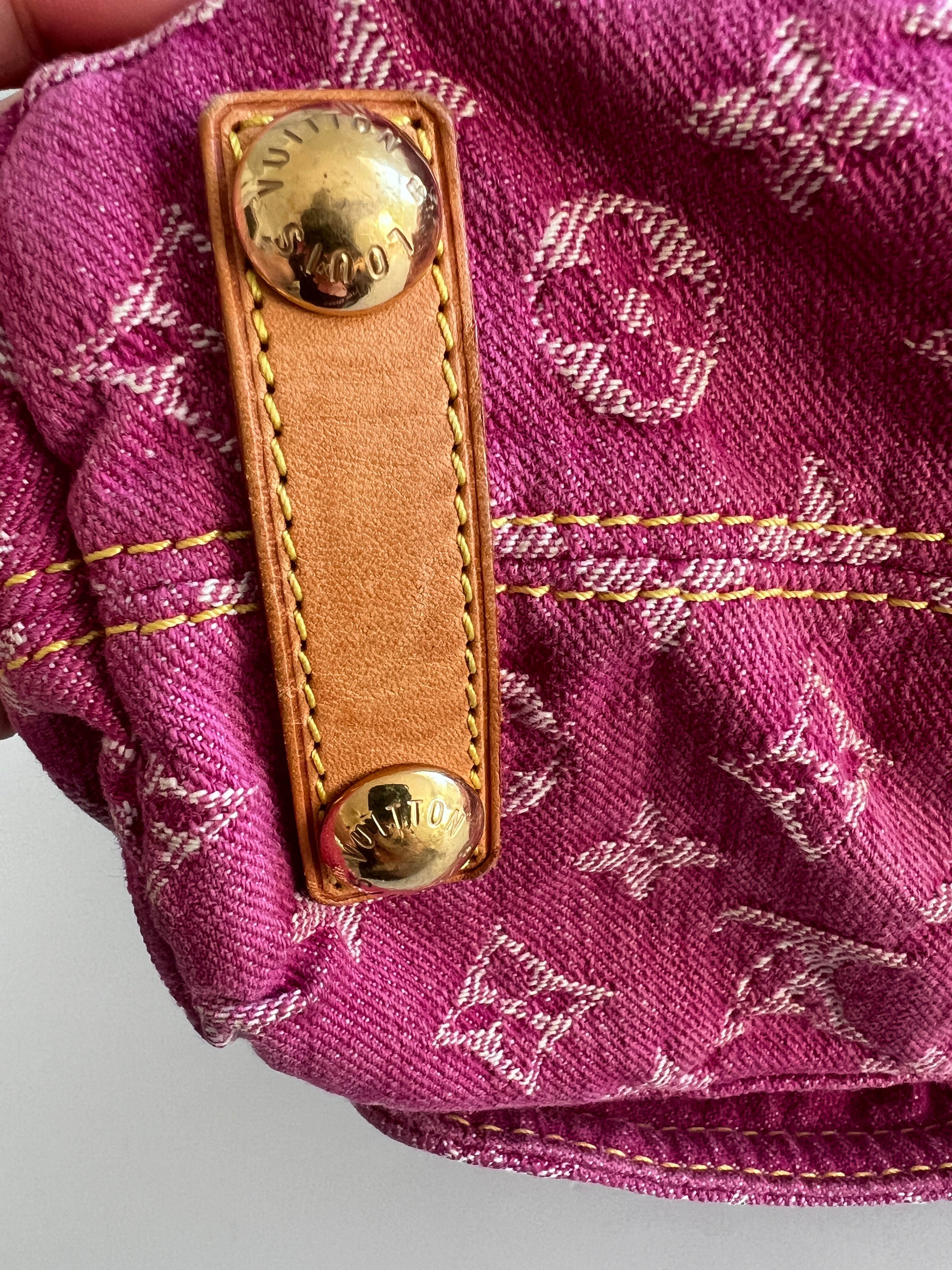 Louis Vuitton Pink Denim Shoulder Bag for Women - Fashionable Crossbody Purse for Casual Outings, Travel & Everyday Use