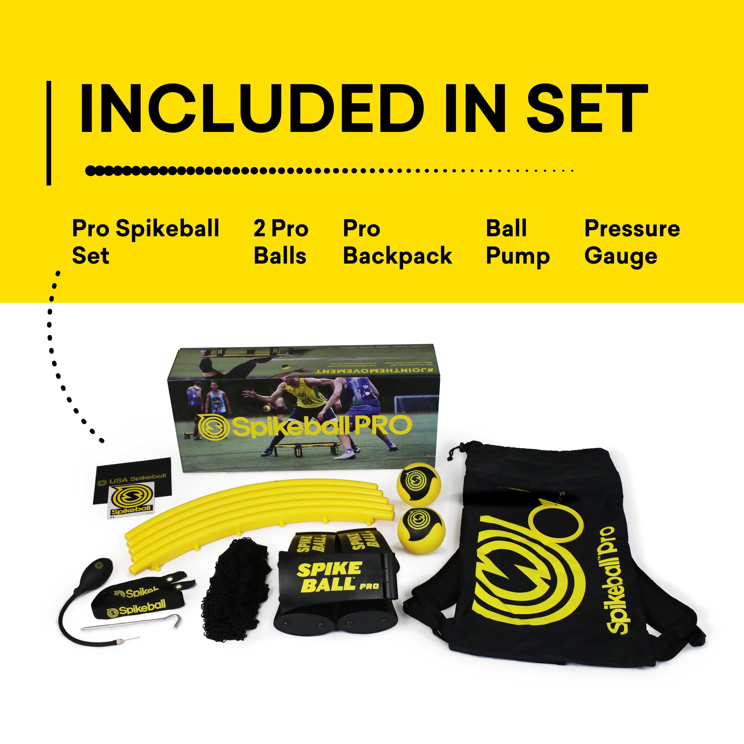 Spikeball Pro Kit Tournament Edition - Premium Stronger Playing Net, High-Spin Balls, Portable Ball Pump & Backpack - Outdoor Beach, Backyard, Park Game for Adults & Teens - As Seen on Shark Tank