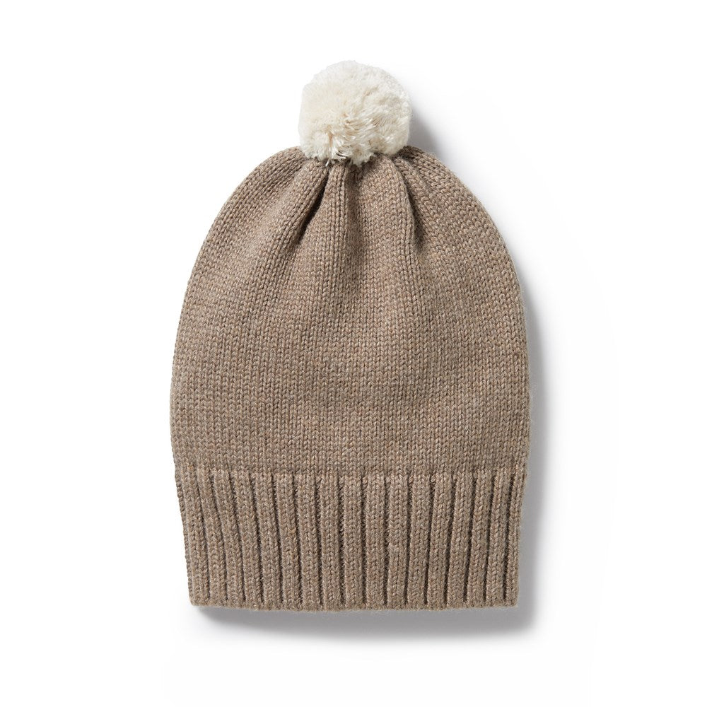 Premium Walnut Brown Knitted Beanie for Men & Women - Soft Winter Hat for Cold Weather, Outdoor Activities & Fashion