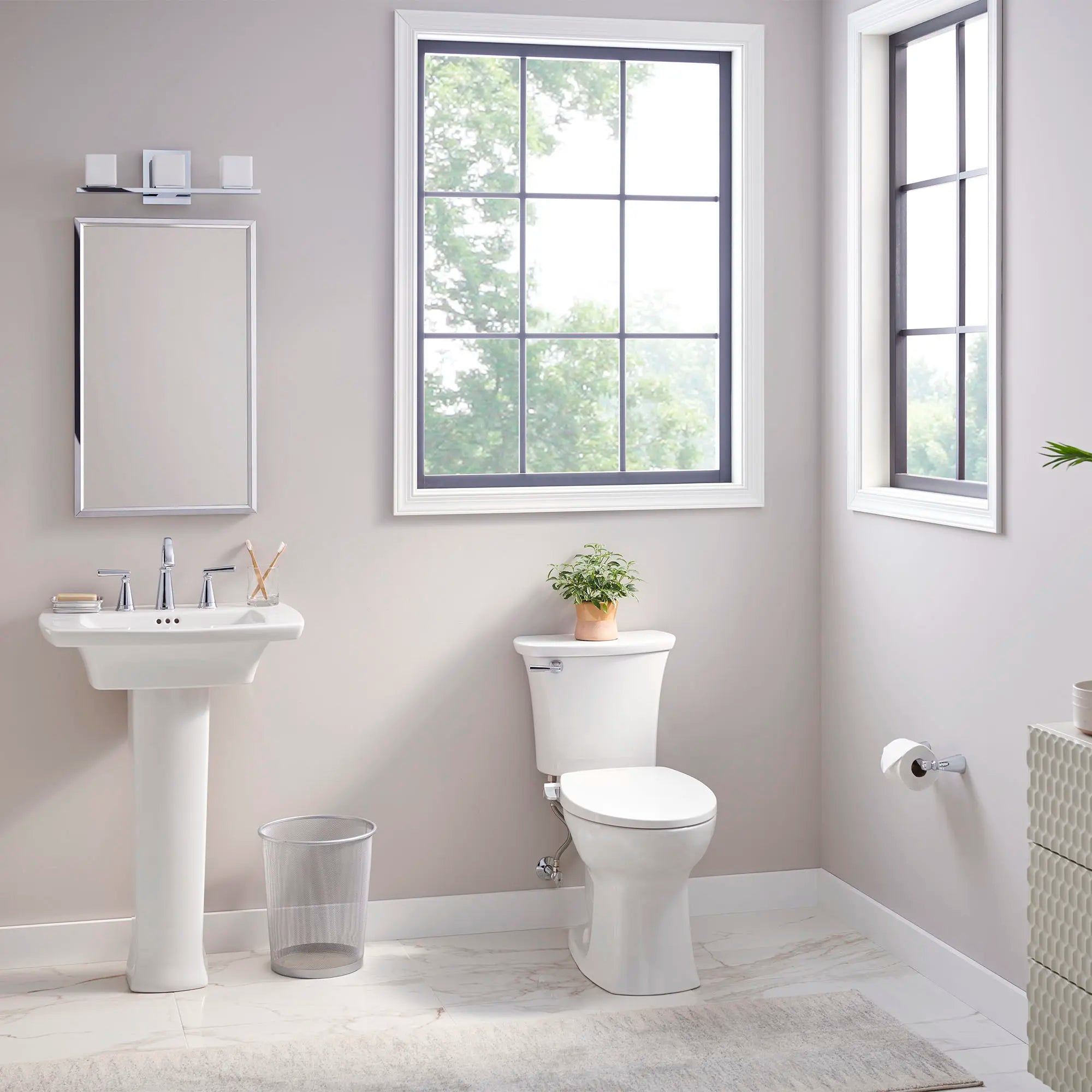 Edgemere® Two-Piece 1.28 GPF/4.8 LPF Elongated Chair Height Toilet Bowl (Seat Not Included) - Perfect for Small Bathrooms & ADA Compliant Spaces