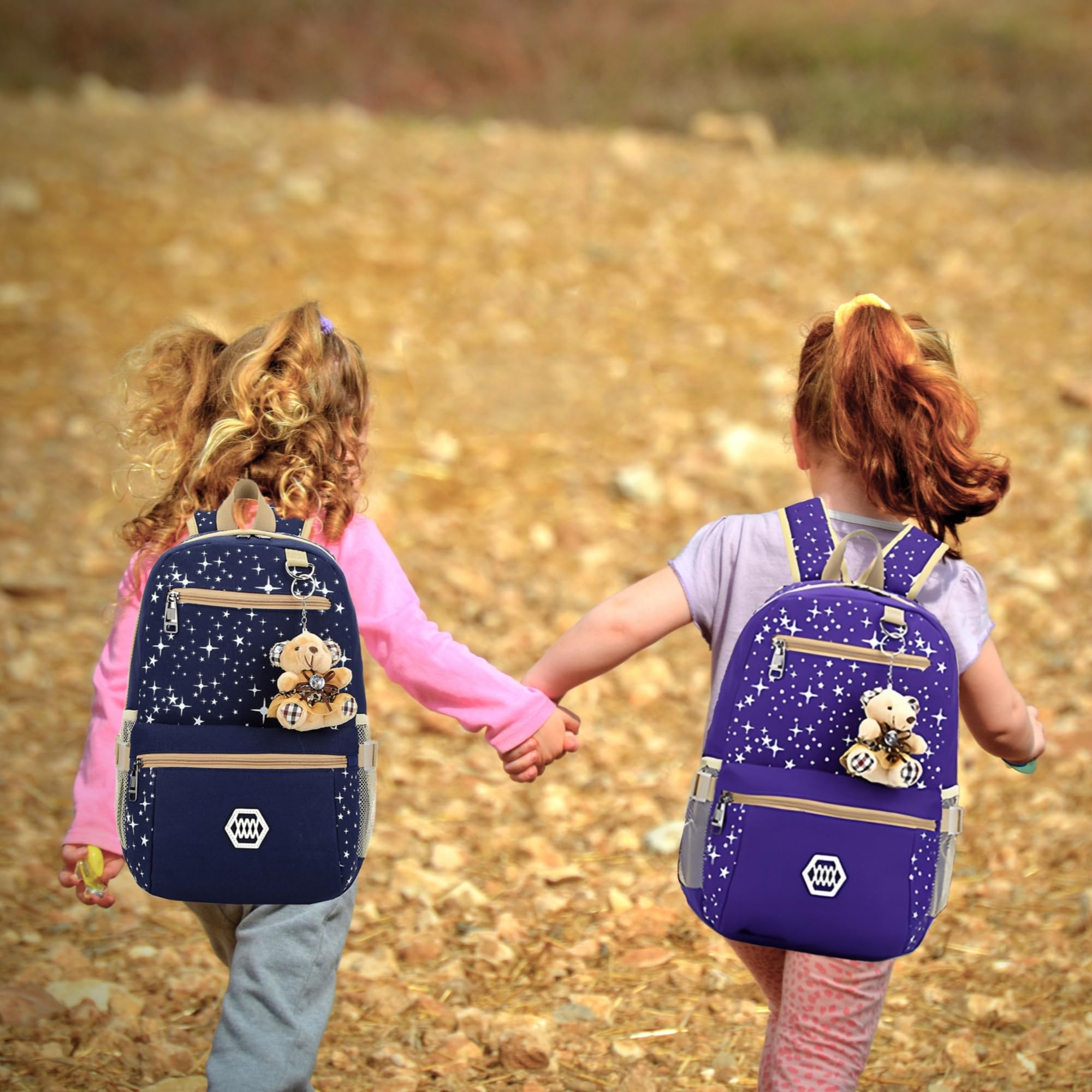Star Print Girls Backpack Set for School - 3 Piece Teenage Girls Bookbag with Crossbody Bag | Cute School Supplies for Teens, College, Travel & Daily Use