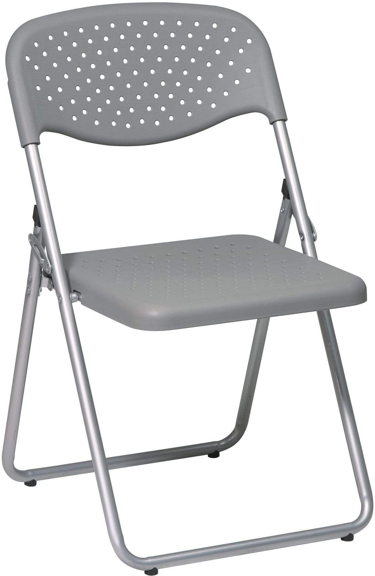 Office Star Work Smart Ventilated Folding Chairs, 4 Pack [FC8000NS] - Comfortable Stackable Chairs for Office, Conference Room, Events & Outdoor Use