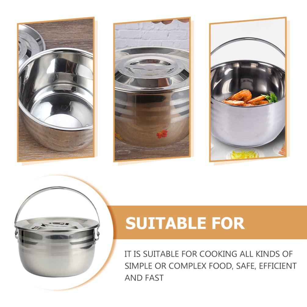 1pc Non-Stick Camping Cookware Pot - High Capacity Soup & Stew Pot with Handle for Outdoor Cooking, Kitchen & Household Use | Perfect for Camping, Hiking & Home Cooking