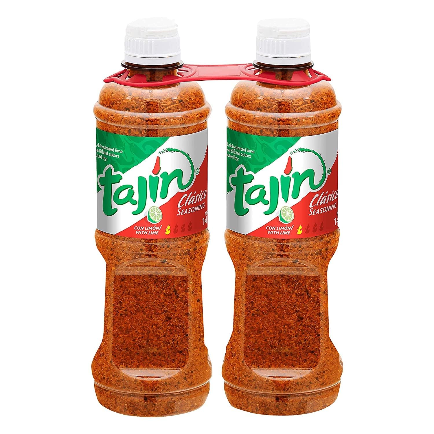 Tajín Clásico Chile Lime Seasoning - 5 oz (142g) Pack of 2 | Mexican Spice Blend for Fruits, Snacks & Cocktails | Perfect for Margaritas, Grilling & Flavoring Watermelon