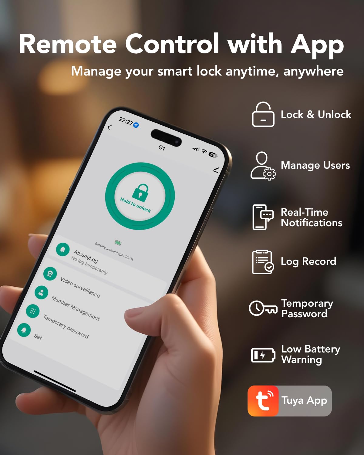 Devo G1 Video Smart Lock with Camera & Doorbell - 6-in-1 Keyless Entry Door Lock with App Remote Control, Fingerprint ID, Auto Lock, Built-in Wi-Fi Smart Deadbolt for Front Door - Easy Installation, Waterproof, BHMA Grade 3 - Perfect for Home Security, Smart Home Integration & Hands-Free Access