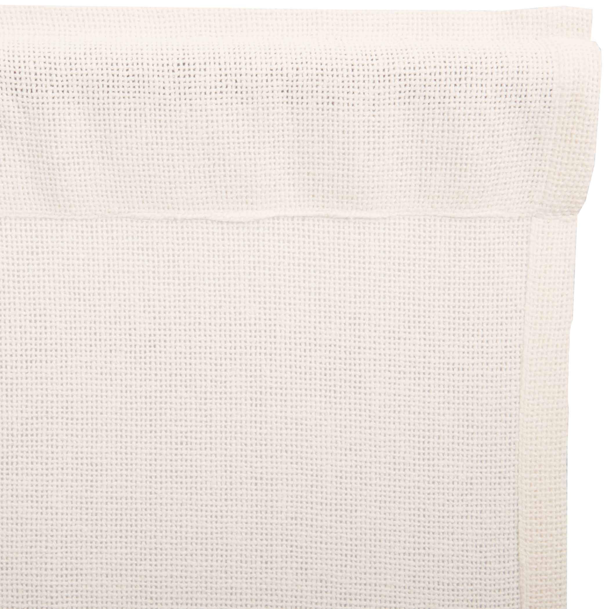VHC Brands Burlap Antique White Farmhouse Primitive Curtains - Set of 2 Panels (36x36 Inches) - Rustic Window Treatments for Living Room, Bedroom & Kitchen Decor