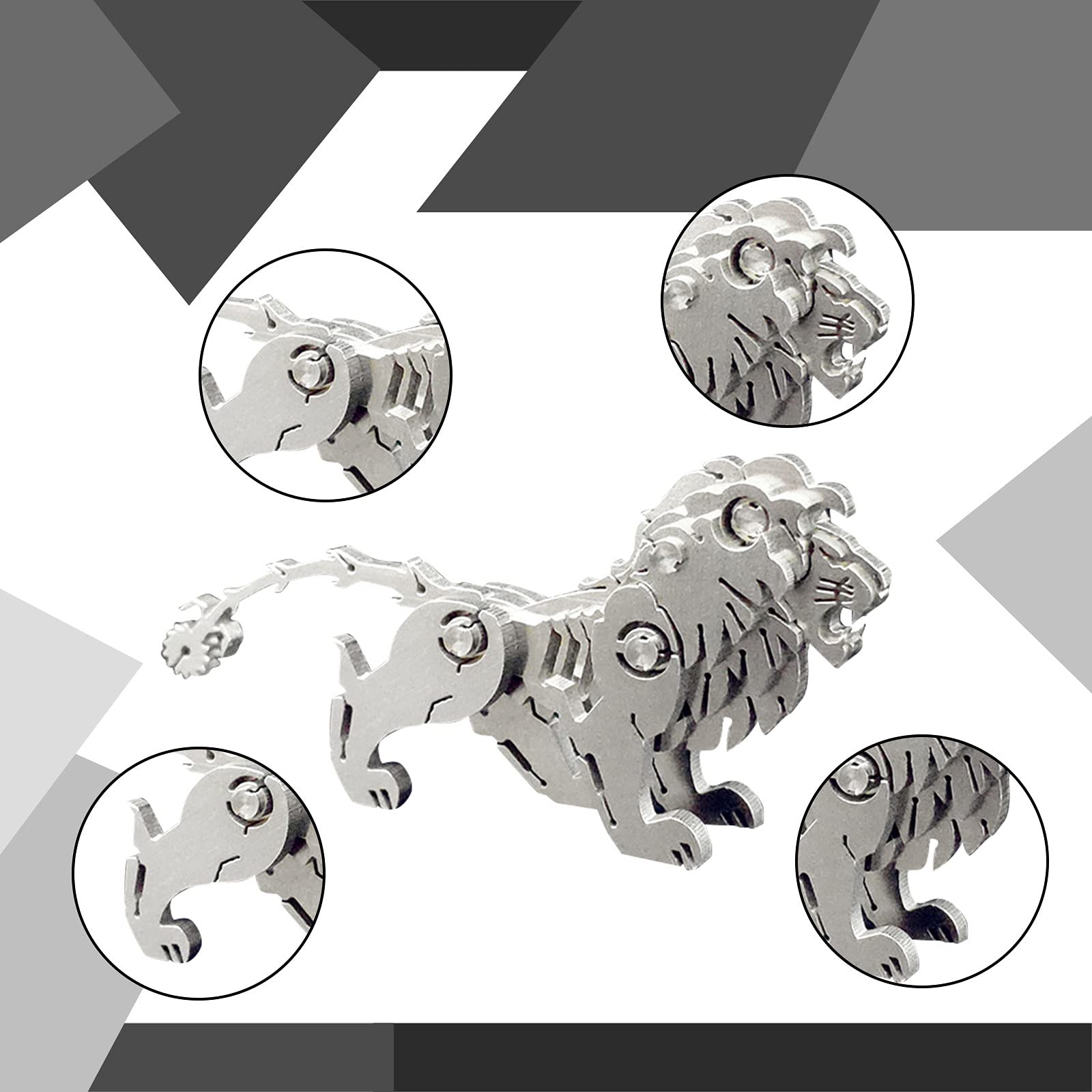 3D Insect Puzzle Toy Set - Stainless Steel Educational Brain Teaser for Kids & Adults - Creative DIY Metal Model Kit for Home & Office Desk Decor - Fun STEM Learning Activity for Family Bonding & Stress Relief
