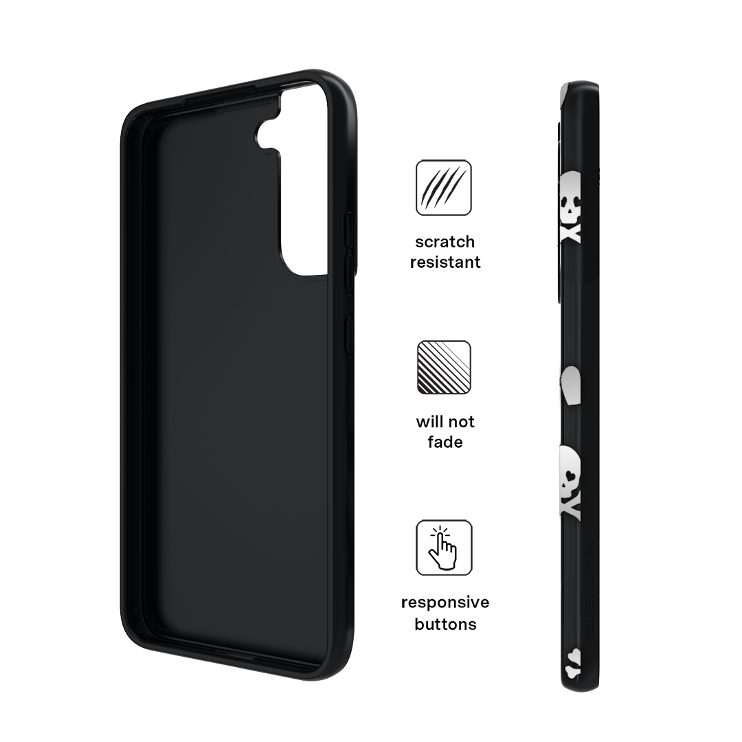 Stylish Chrome Skull Design Samsung Phone Case - Durable Protective Cover for Samsung Galaxy [Model] - Perfect for Daily Use, Parties & Gifts