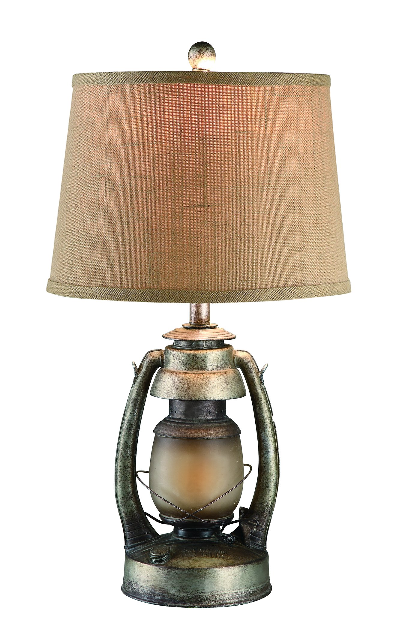 Vintage CIAUP530 Oil Lantern Table Lamp - Antique Style Decorative Lighting for Home, Garden, and Outdoor Camping