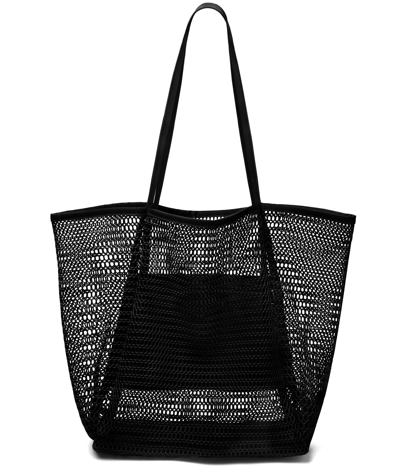 Upgraded Mesh Beach Tote Bag for Women - Large Waterproof Hobo Style Beach Bag with Drawstring - Perfect for Pool, Vacation, Travel & Summer Accessories