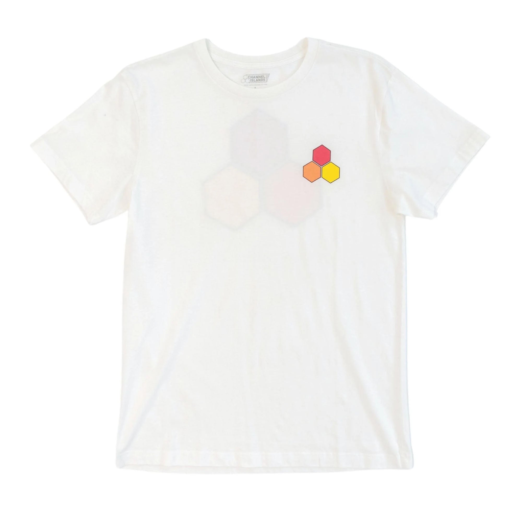 Channel Islands Classic Hex Men's Short Sleeve T-Shirt - White | Comfortable Casual Wear for Surfing, Beach & Everyday Outfits