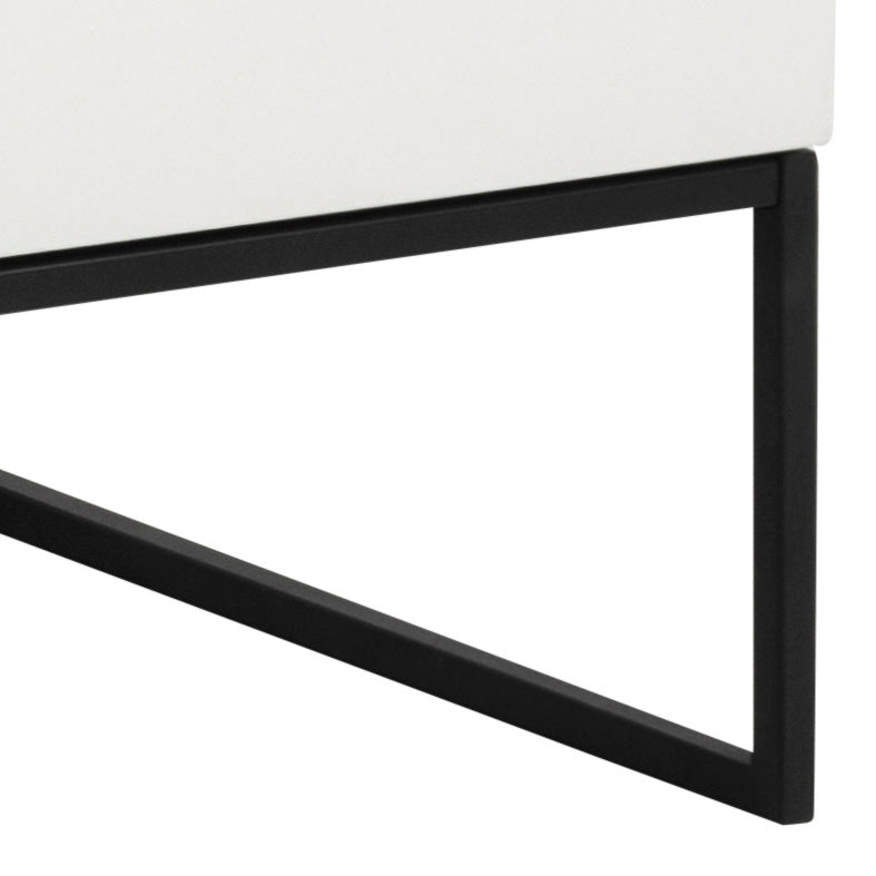 SVANA White Sideboard Buffet Cabinet - 134cm Modern Storage Console Table for Dining Room, Living Room & Entryway Organization
