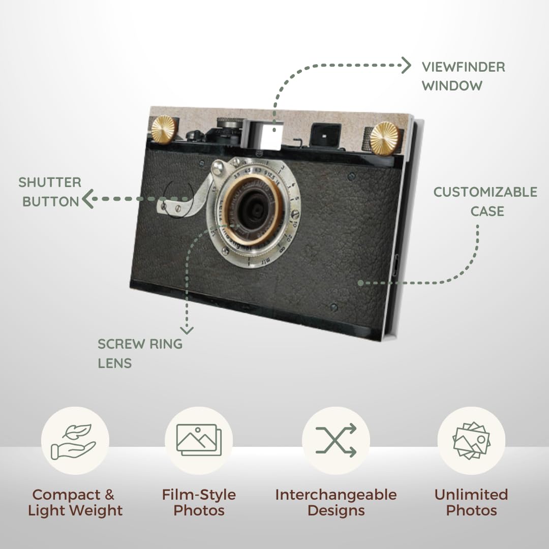 Paper Shoot Camera - 18MP Compact Digital Camera with 4 Filters, 10-Second Video & Timelapse - Includes 32GB SD Card, 2 Effect Lenses & Camera Case - Perfect Gift for Kids & Photography Enthusiasts - Great for Travel, Parties & Creative Projects