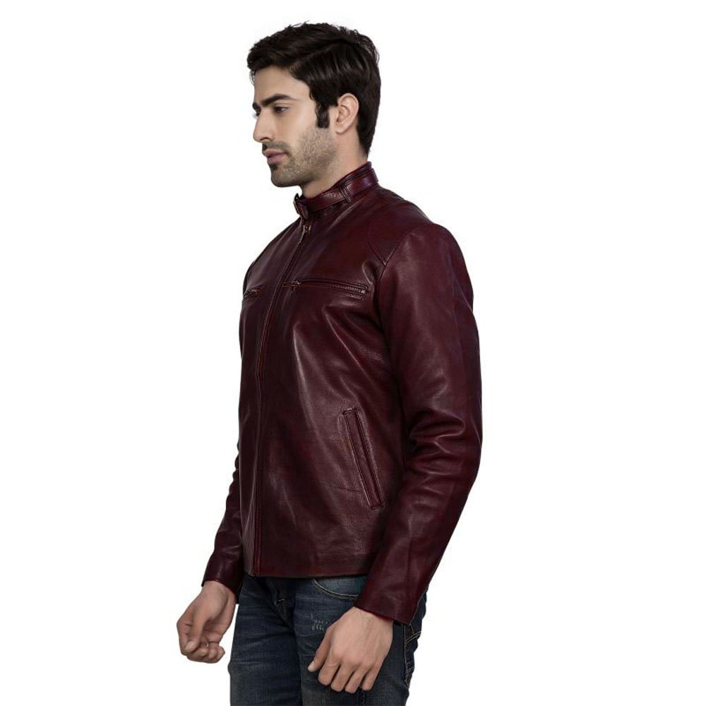 Men's Genuine Lambskin Leather Biker Jacket - Premium Motorcycle Riding Jacket for Men - Durable & Stylish for Casual Wear, Night Out, and Motorcycle Adventures