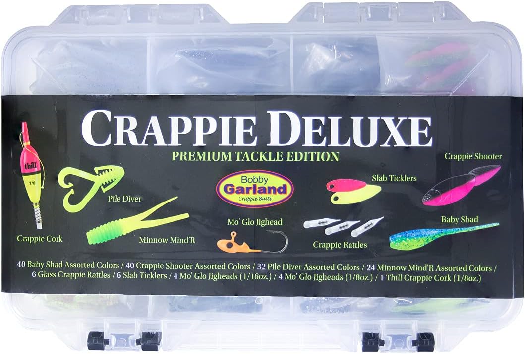 Bobby Garland Crappie Deluxe Kit - 158 Piece Fishing Lure Set for Freshwater & Saltwater - Perfect for Bass, Trout, and Panfish Anglers