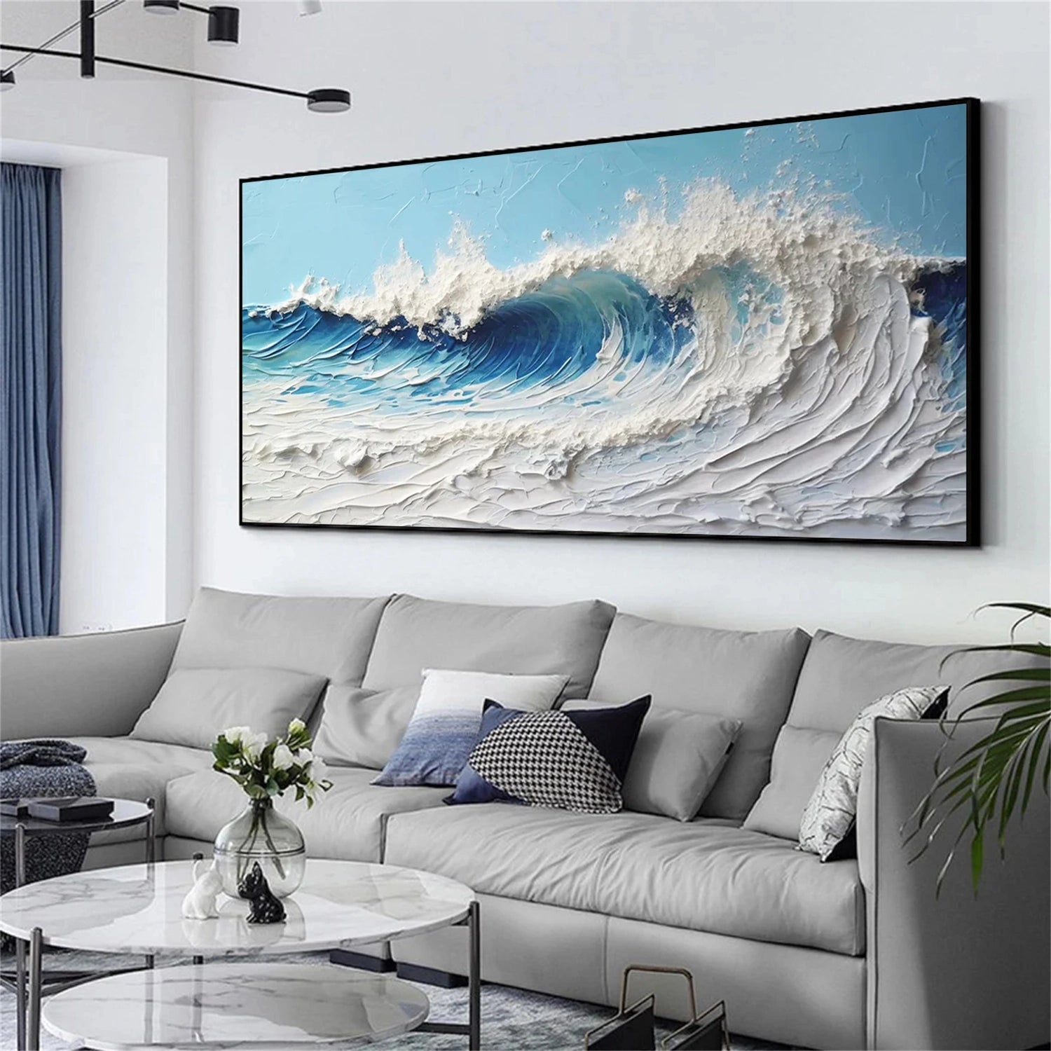 Ocean and Sky Painting #OS 070 - Stunning Seascape Wall Art for Home & Office Decor - Perfect for Living Room, Bedroom or Beach House