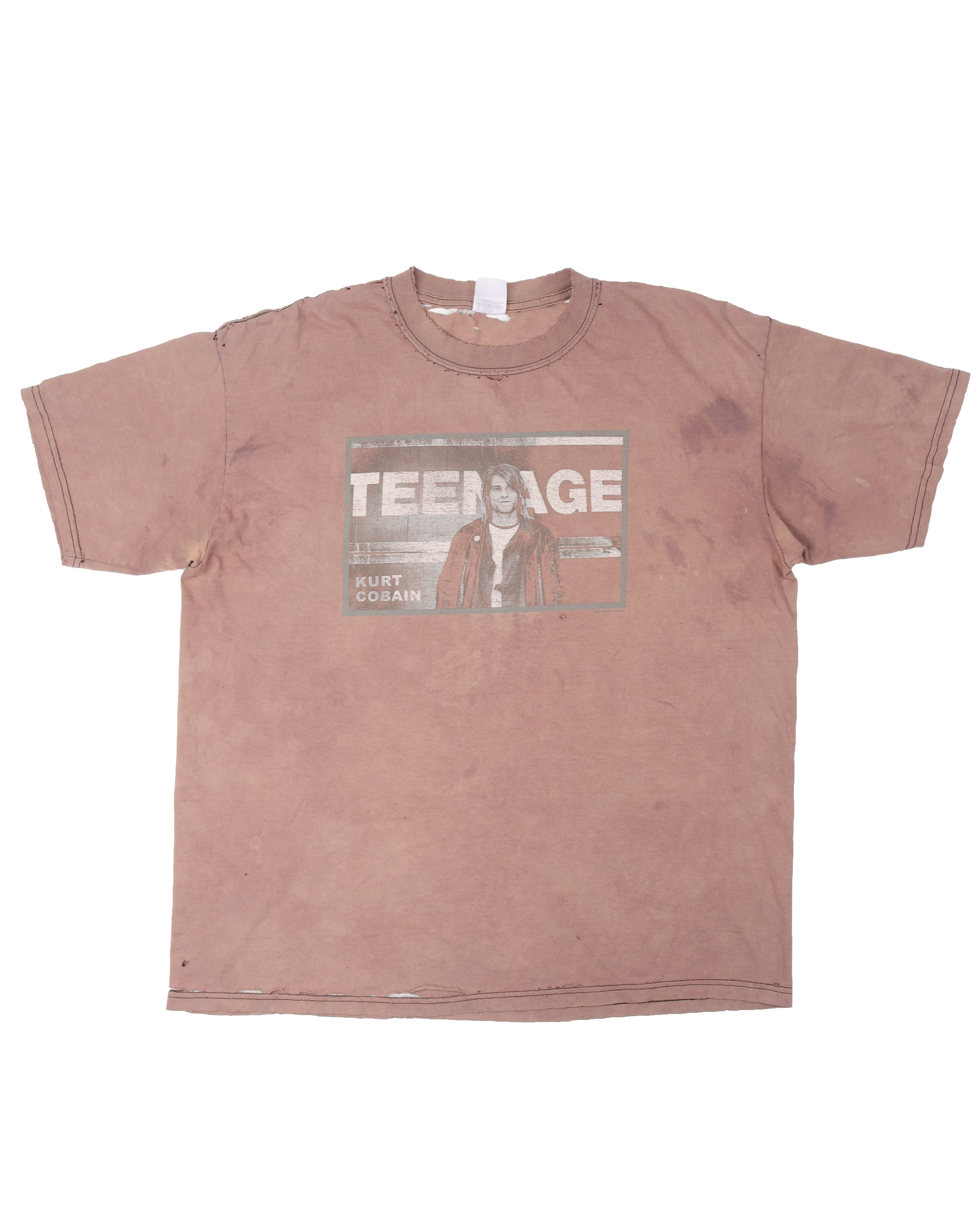 Vintage 1990s Kurt Cobain Grunge Teenage T-Shirt - Retro Nirvana Band Merch for Concerts & 90s Themed Parties