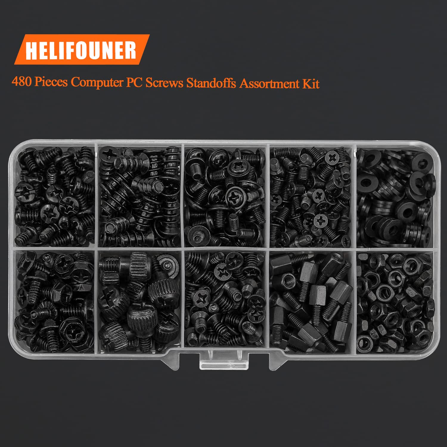 480-Piece Computer Standoffs & Screws Assortment Kit - Compatible with 2.5