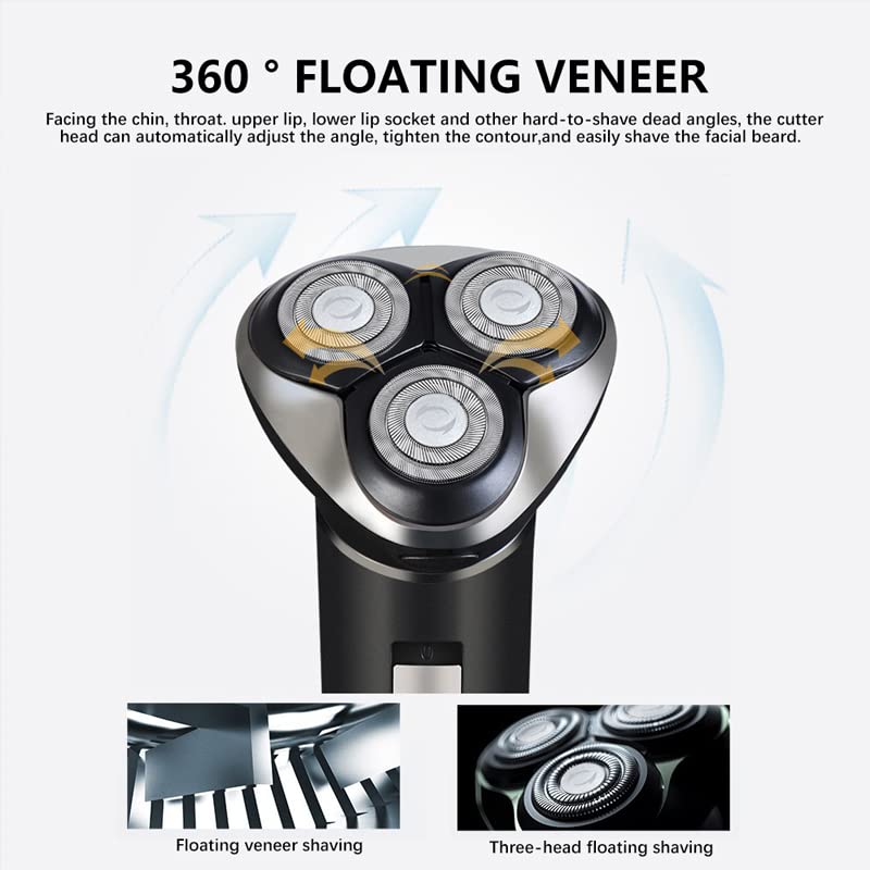 3 in 1 Electric Shaver for Bald Men - Waterproof Head Shaver & Beard Trimmer Kit with Fast USB Charging | Perfect for Travel, Gym & Daily Grooming Routine