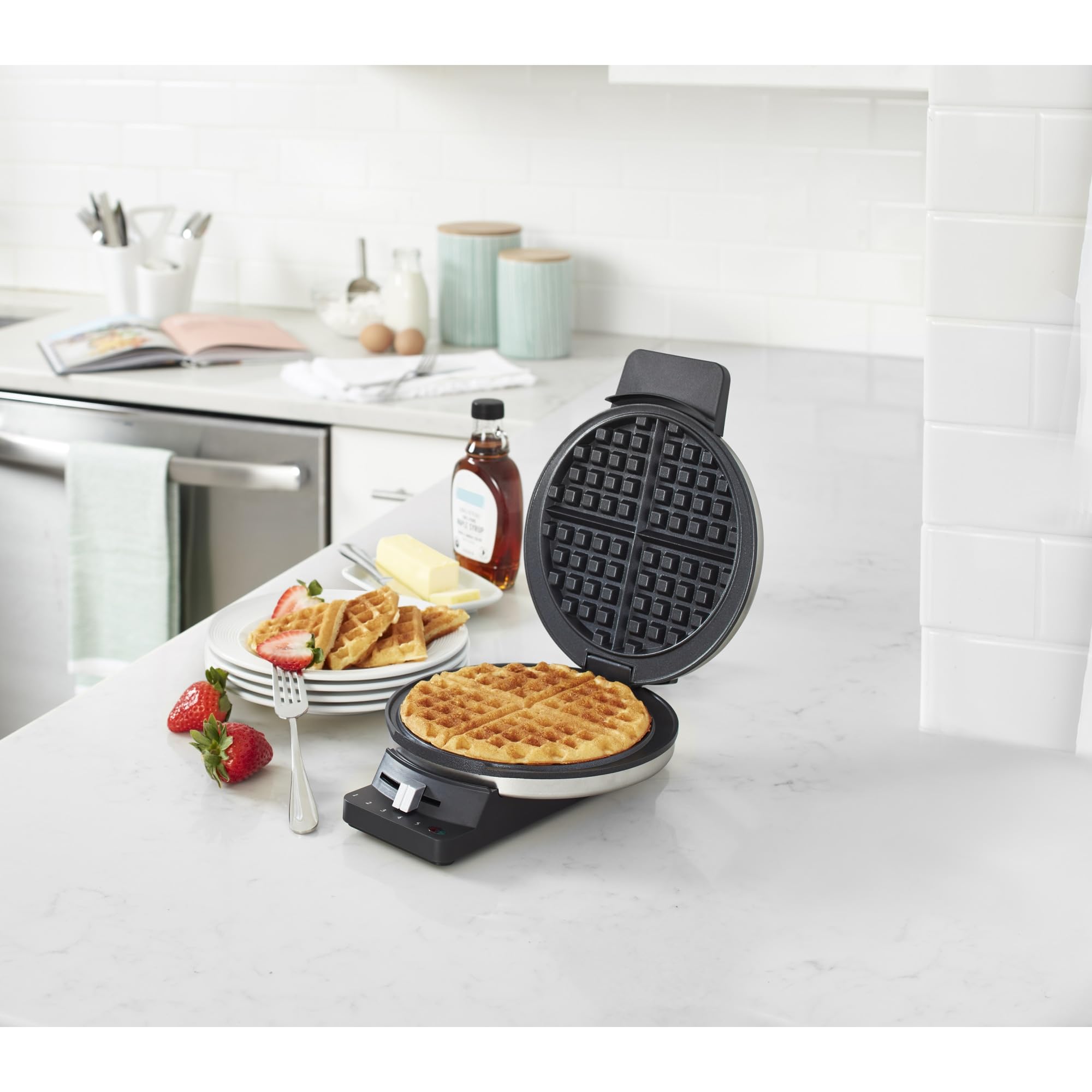 Cuisinart 2-Slice Toaster Oven & Stainless Steel Waffle Maker Combo Set - Perfect for Breakfast, Brunch & Small Kitchen Cooking