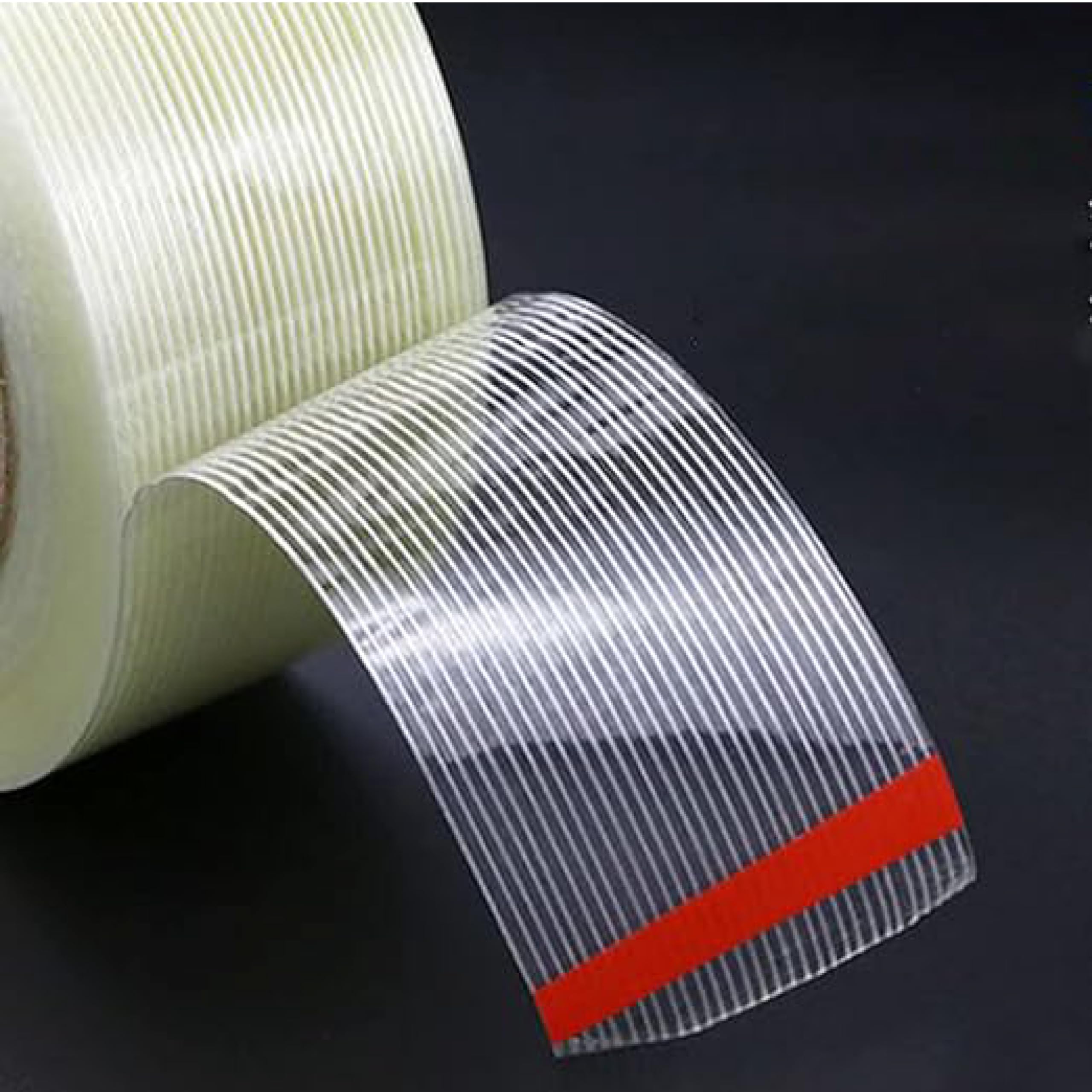 PSBM Filament Reinforced Tape - 3/4 Inch x 60 Yards, 48 Pack Clear Fiberglass Strand Strapping Tape [Extreme Heavy Duty] for Shipping, Packaging & Industrial Use