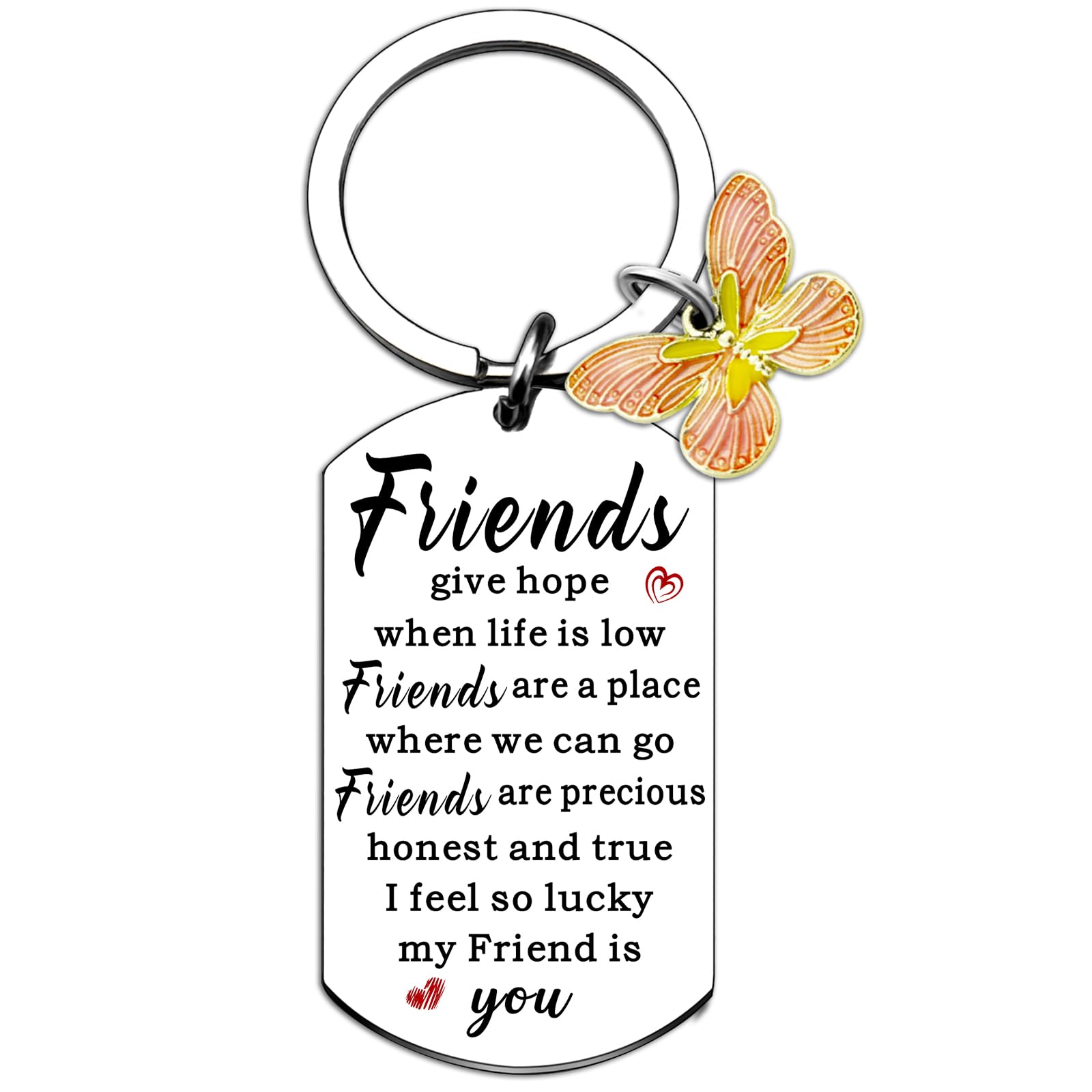 Best Friend Keychain - Unique Friendship Gift for Women, BFF Birthday & Christmas Present for Sisters & Besties - Perfect for Everyday Carry