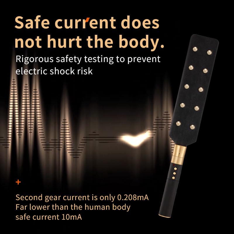 Electric Shock BDSM Toys - Sensual Spanking Paddle, SM Whip Crop & Electric Stimulation Stick for Couples - Enhance Intimacy & Role Play - Perfect for BDSM, Flirting & Sensation Play (Rod)