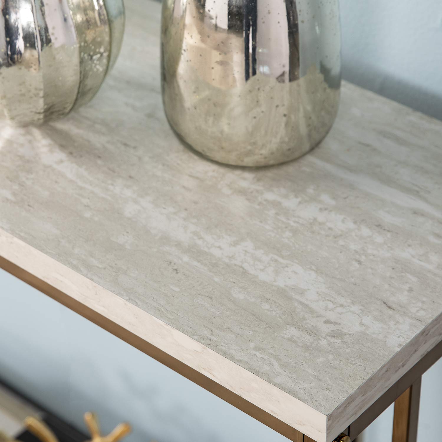 SEI Furniture Brexlyn White Console Table - Southern Enterprises Entryway Sofa Table for Hallway, Living Room & Home Decor