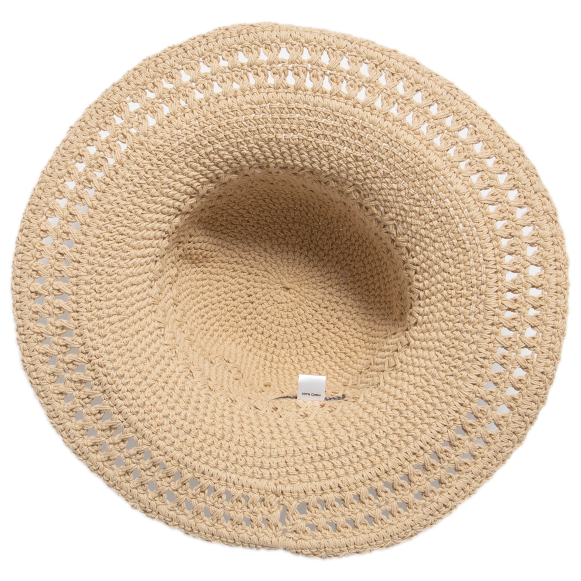 Women's Cotton Crochet Sun Hat with Wide Brim - Stylish Summer Beach Hat for Outdoor Activities, Gardening, and Vacation