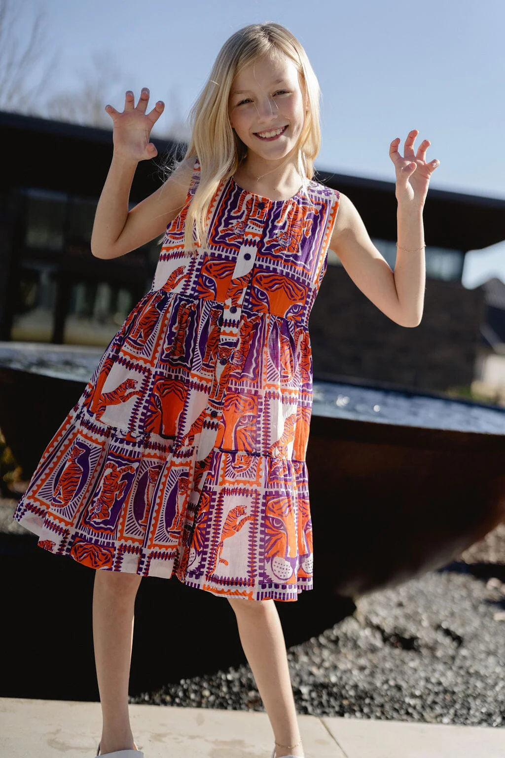 Briton Court Hanna Gameday Dress - Women's Floral Print A-Line Dress for Football Games, Tailgating & Outdoor Events | Comfortable & Stylish Game Day Outfit
