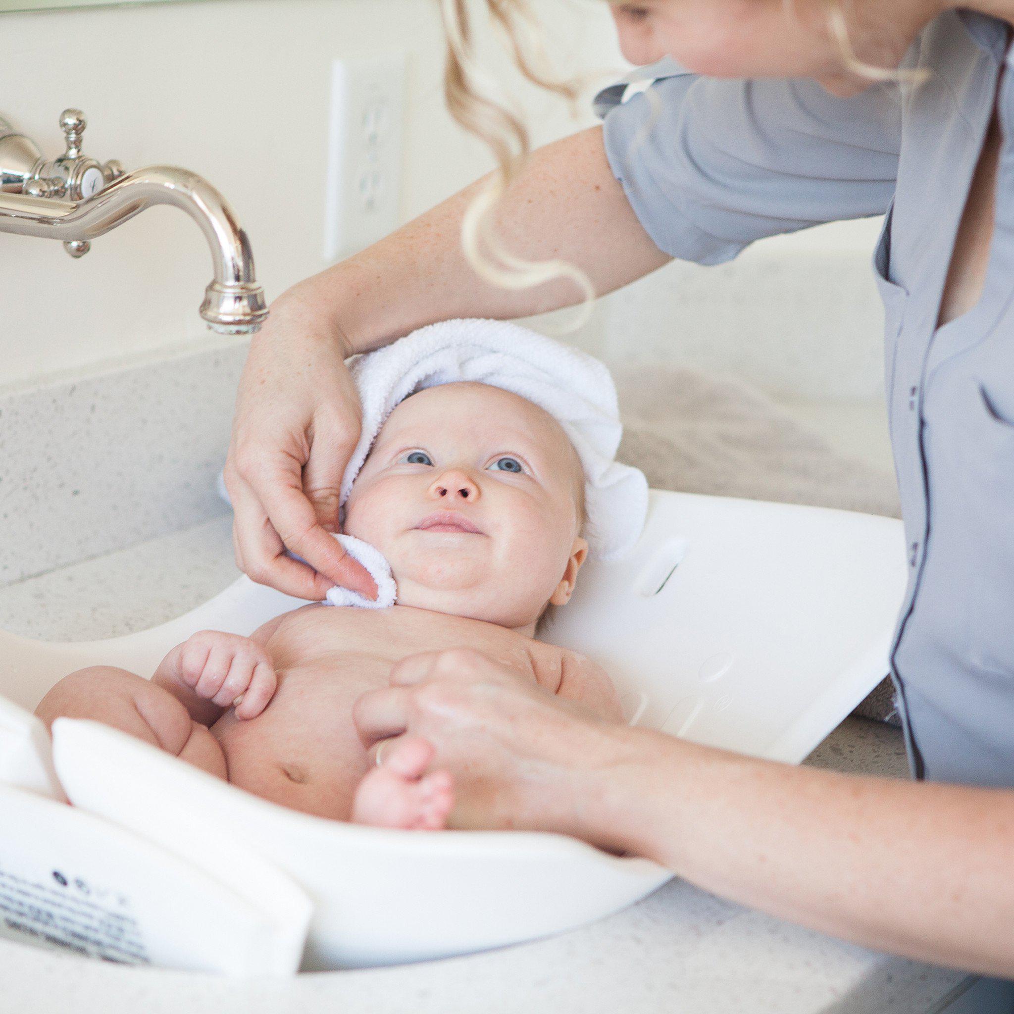 Puj Tub 1 - Soft Foldable Baby Bathtub for Newborns & Infants | Safe & Portable Infant Bathing Solution for Home & Travel | Perfect for Sink, Countertop, or Floor Use