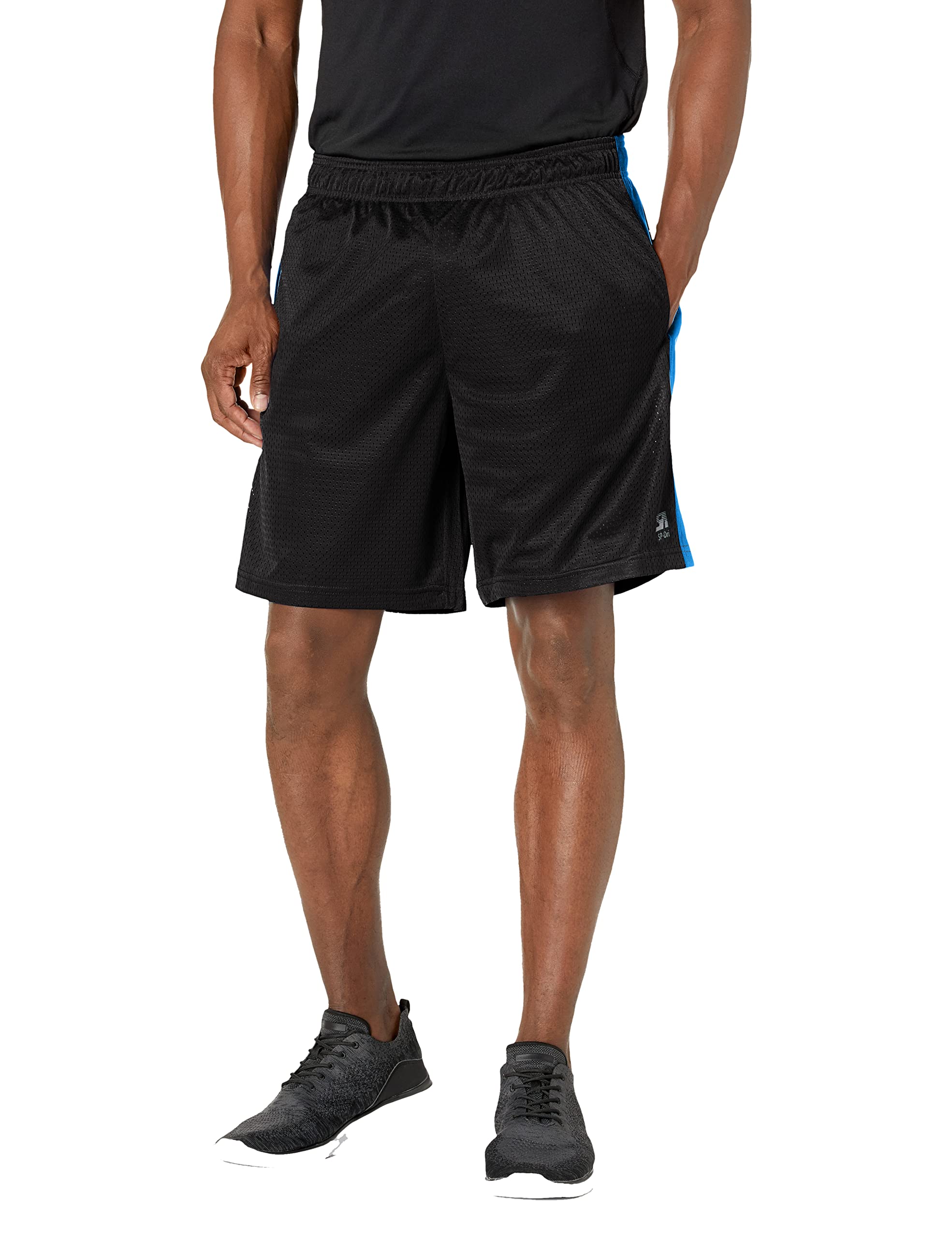 Southpole Men's Athletic Gym Shorts with Pockets - Lightweight Quick-Dry Breathable Mesh Workout Shorts for Running, Basketball & Training
