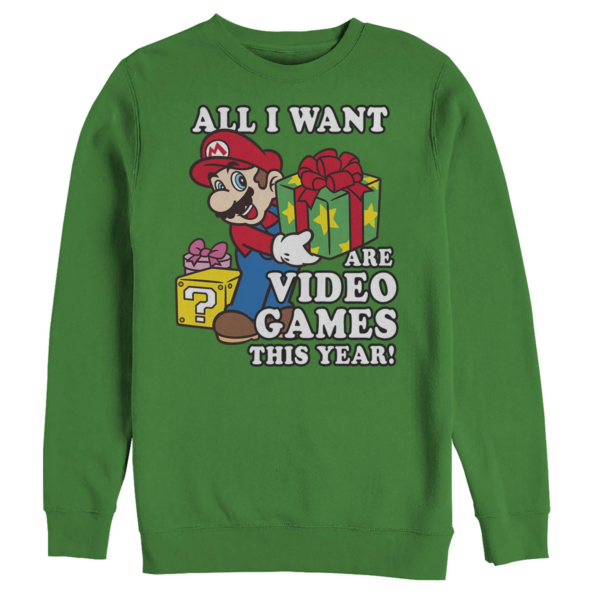 Nintendo Mario Video Games Sweatshirt for Men - Christmas Gift for Gamers - Perfect for Gaming Parties & Holiday Events
