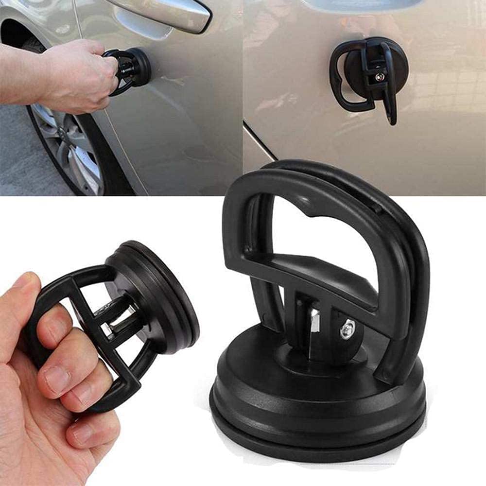 2PC Heavy Duty Suction Cup Puller - Car Dent Removal Tool for Window Handles, Glass, Tiles & Mirrors | Powerful Auto Dent Repair Kit for Moving Objects & Screen Repair (Black) - Perfect for DIY Car Dent Fix & Home Improvement Projects