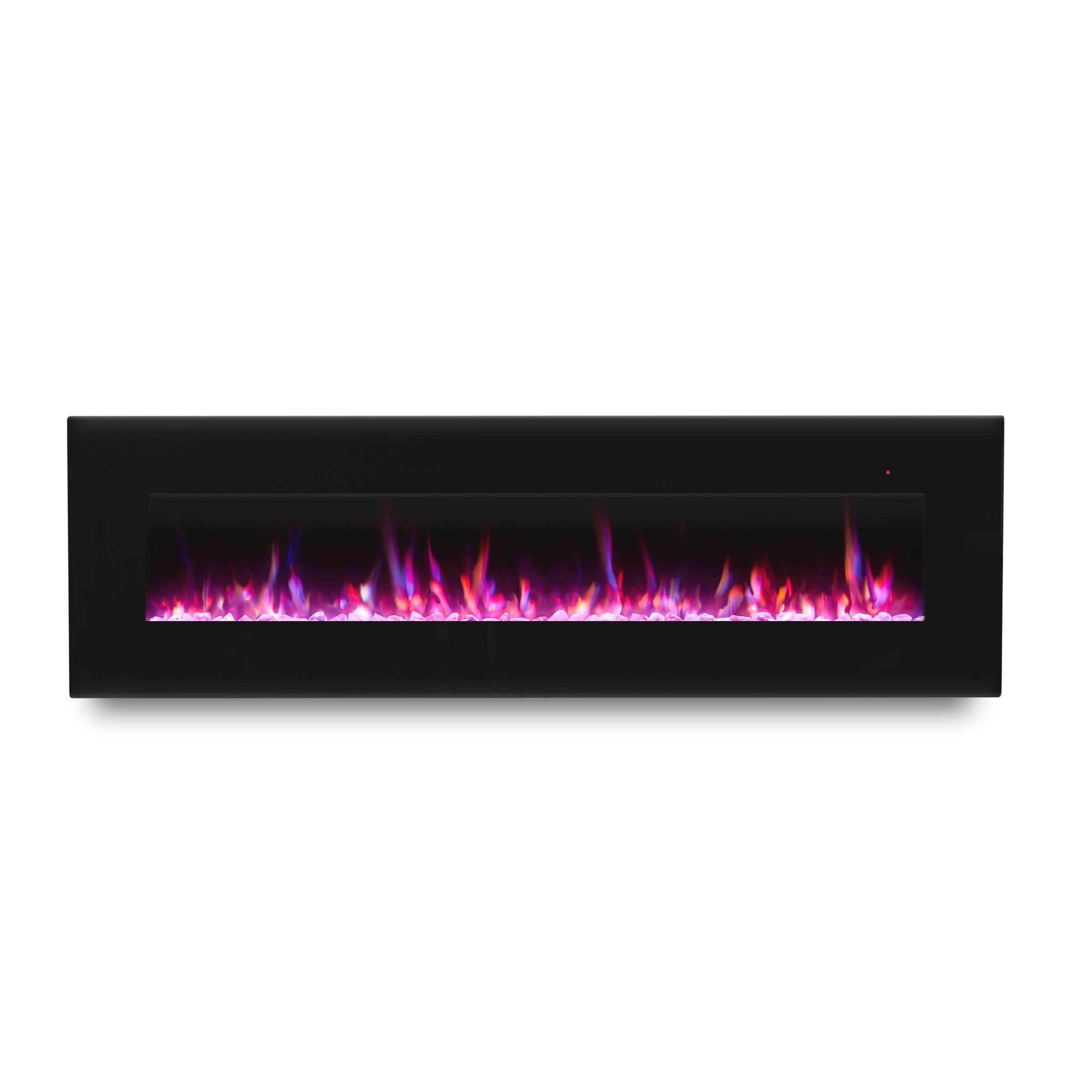 Real Flame Corretto 72-Inch Black Electric Fireplace - Modern Heating Solution for Living Room, Bedroom & Office