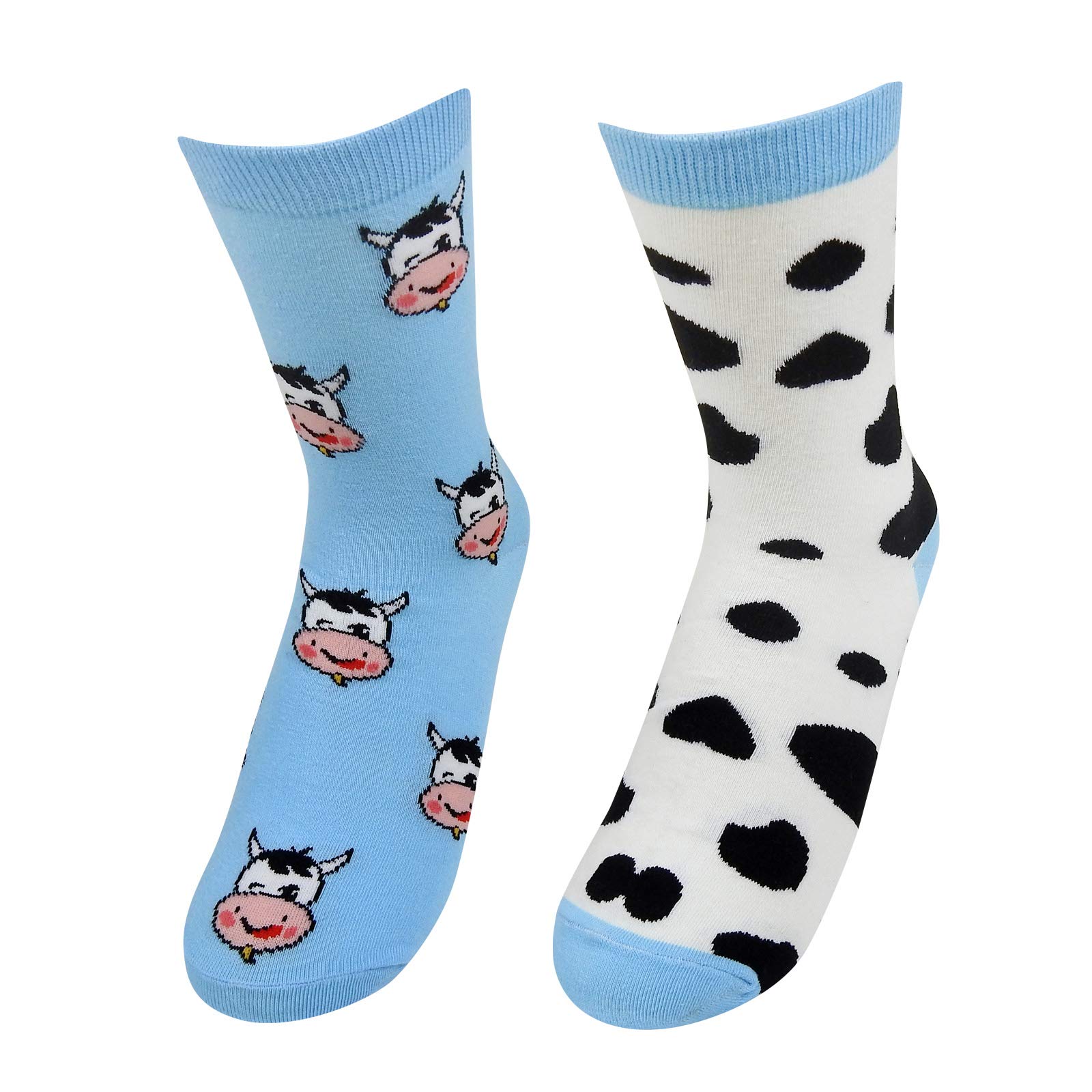 Women's Fun Animal Print Crew Socks - Soft, Comfortable & Breathable for Everyday Wear - Perfect for Casual Outfits, Lounge Wear & Gifts (FBA)