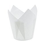 Premium White Tulip Baking Cups - Large Size (200 Count) - Perfect for Cupcakes, Muffins, and Party Desserts