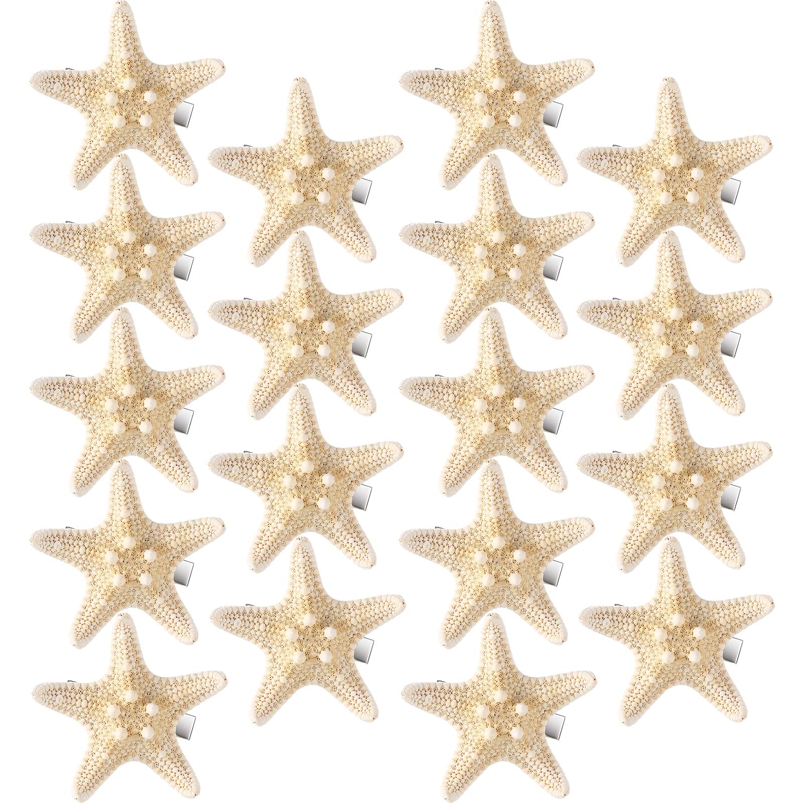 18 Pcs Starfish Hair Clips - Mermaid & Seashell Resin Hair Accessories for Women, Bridal Wedding Beach Party, Halloween Costume Gifts - Perfect for Beach Vacations, Summer Outfits and Mermaid Theme Parties