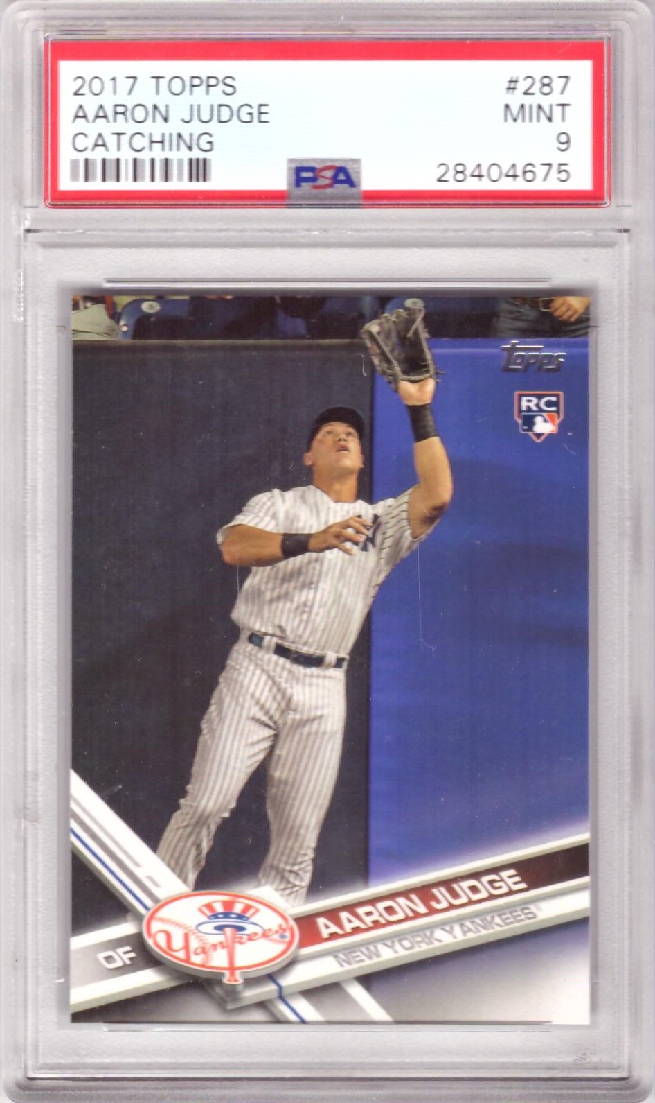 2017 Topps Baseball #287 Aaron Judge Rookie Card PSA 9 Mint - Perfect for Collectors, Sports Memorabilia & Investment