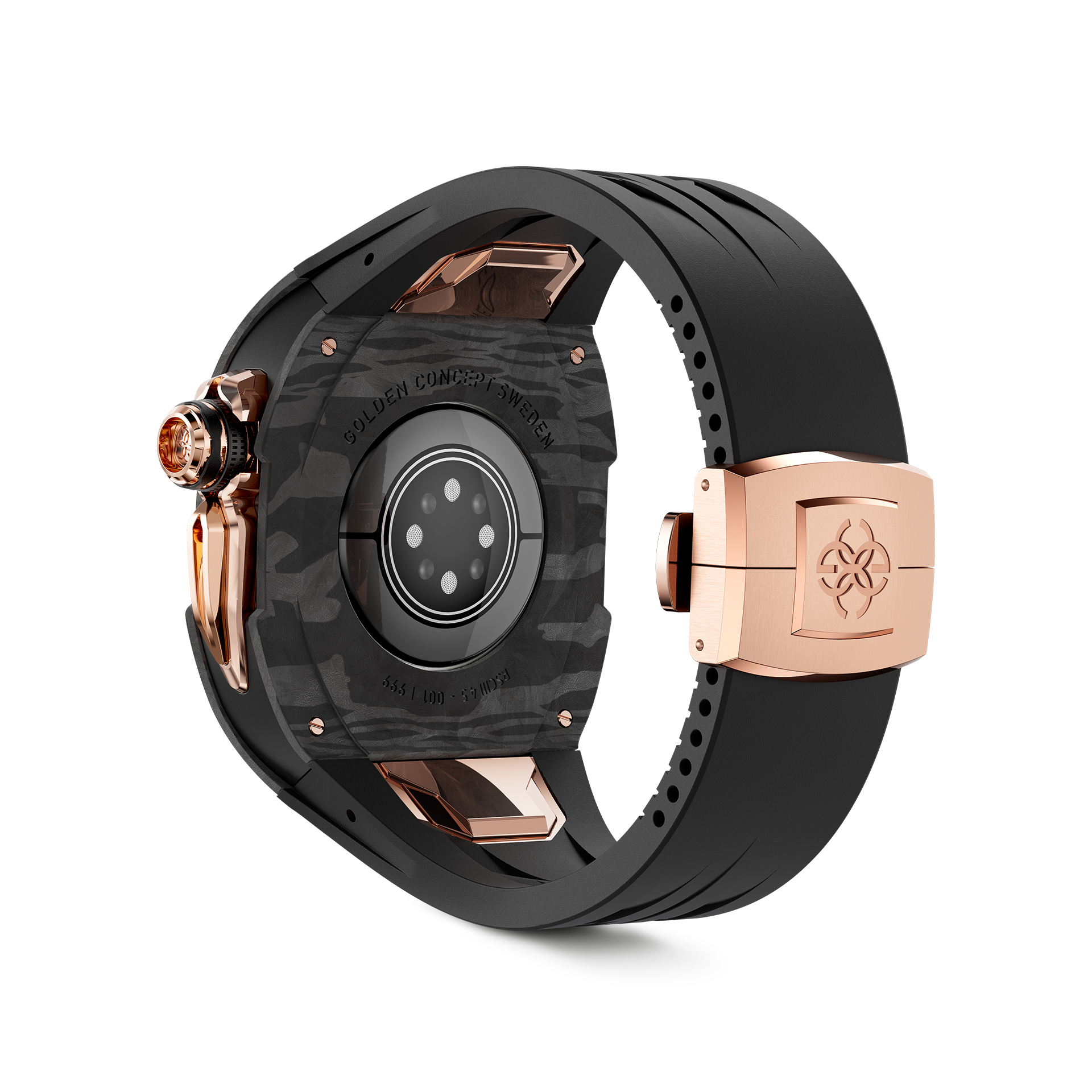 Apple Watch Case - Rose Gold Carbon Fiber Protective Cover for Apple Watch Series 1/2/3/4/5/6/7/8/SE | Slim Durable Scratch-Resistant Design | Perfect for Workout, Running & Daily Use