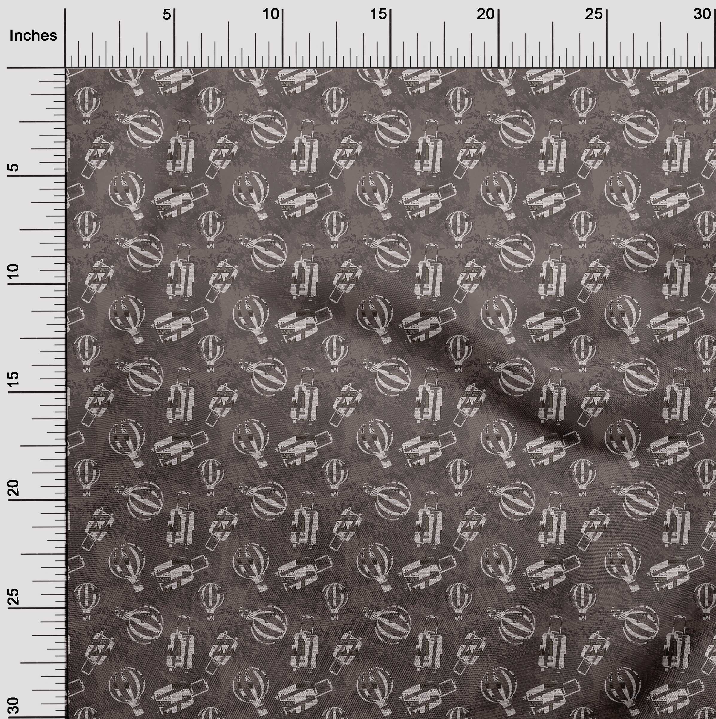 oneOone Rayon Gray Fabric - 56 Inch Wide Printed DIY Sewing Material for Clothing, Dresses & Crafts | Perfect for Travel Sewing Projects & Home Decor