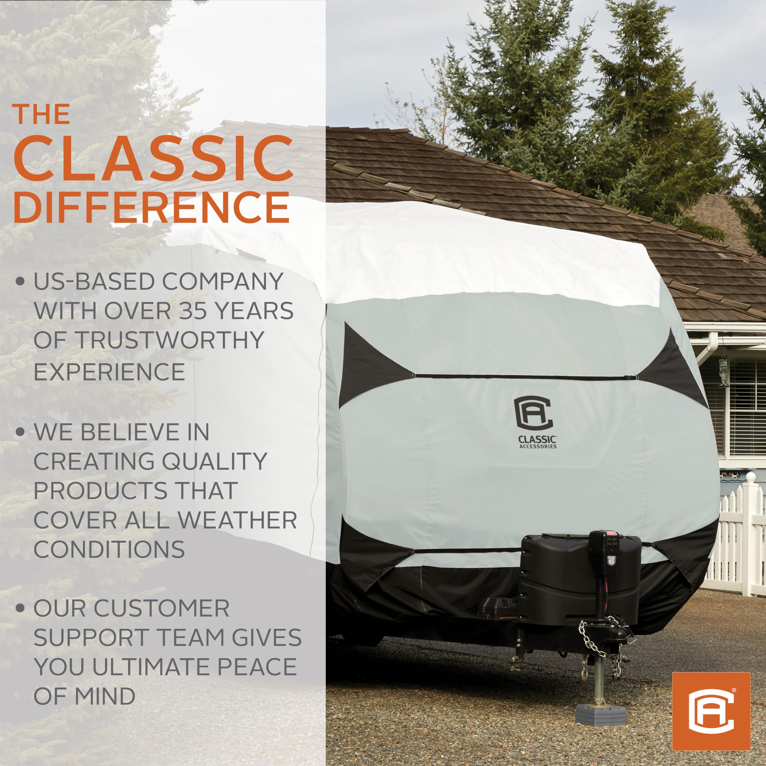 Waterproof Travel Trailer Cover 24'-27' - SkyShield™ for RV & Camping Protection