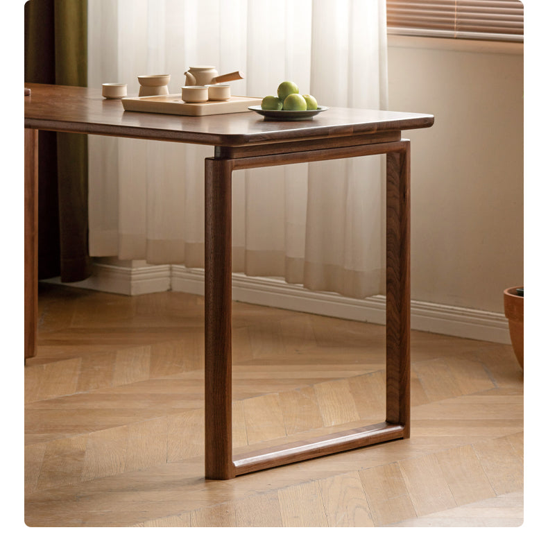 Premium Black Walnut Solid Wood Desk with Built-in Storage Cabinet - Modern Home Office Workstation for Professionals & Remote Workers