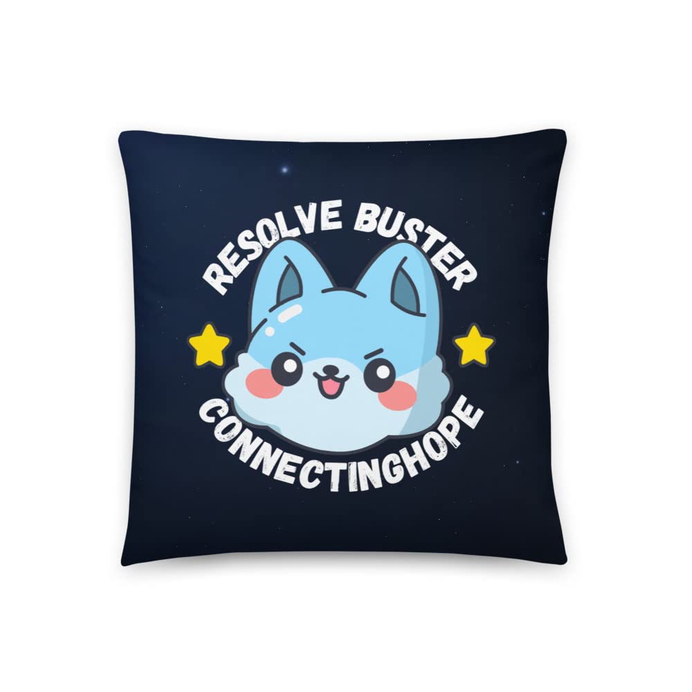 Resolve Buster Space Hunter Decorative Throw Pillows - 18x18 Inch Soft Couch Cushions with Removable Cover & Hidden Zipper - Machine Washable Living Room Accent Pillows for Sofa, Bed, Dorm Decor