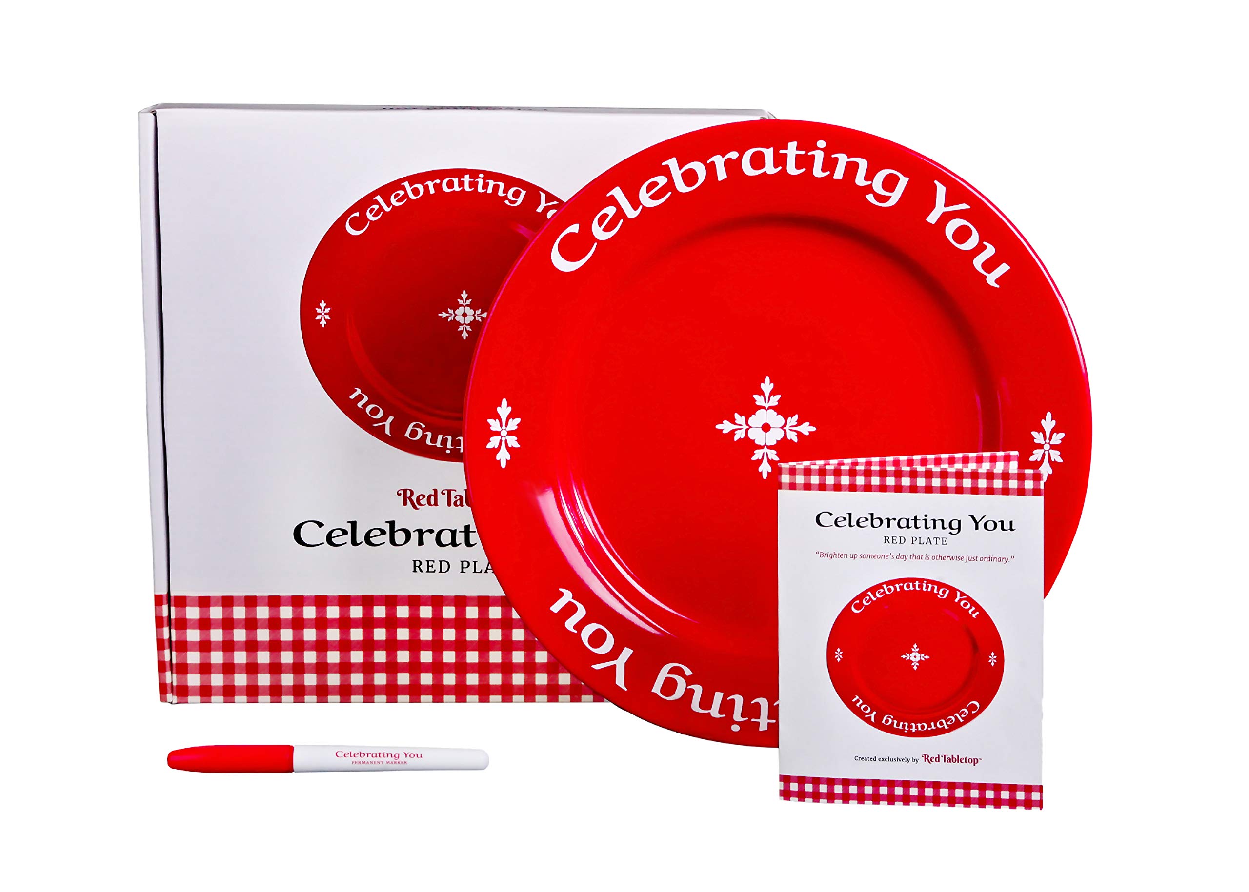 Red Plate, Mug & Bowl Set - Celebrating You Collection | Eco-Friendly Dinnerware for Holidays, Parties & Everyday Use