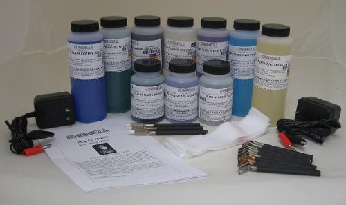 Caswell Plug N' Plate Workshop Kit - DIY Metal Plating Kit for Home & Auto Restoration - Perfect for Chrome, Nickel & Gold Plating Projects