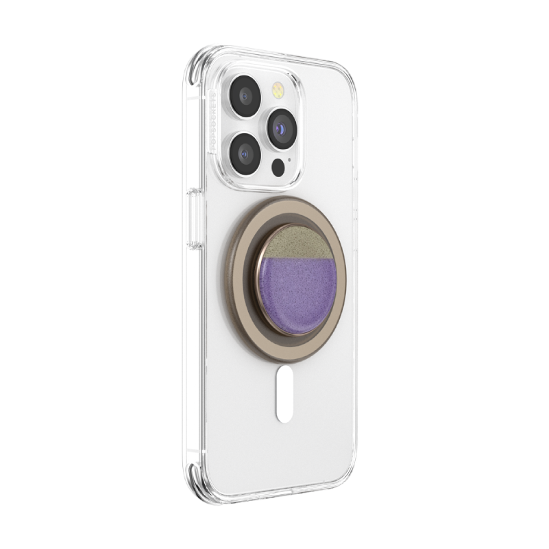MagSafe Compatible Stoneware Lavender PopGrip - Swappable Phone Grip & Stand for iPhone 12/13/14/15, Perfect for Hands-Free Viewing, Gaming, and Selfies