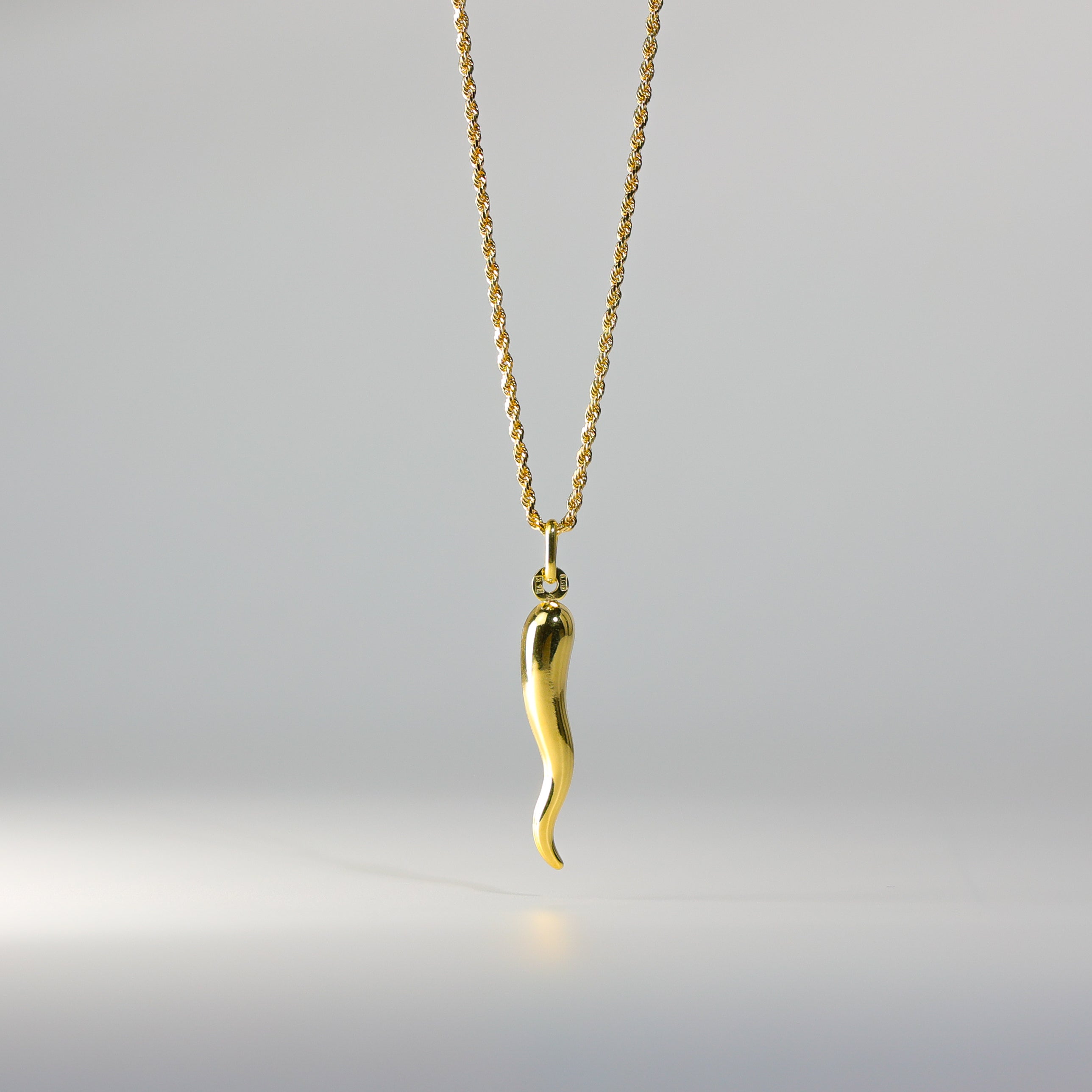 Authentic Gold Cornicello Italian Horn Pendant - Model 793 | Lucky Charm Necklace for Protection & Good Fortune | Perfect Gift for Birthday, Anniversary & Special Occasions