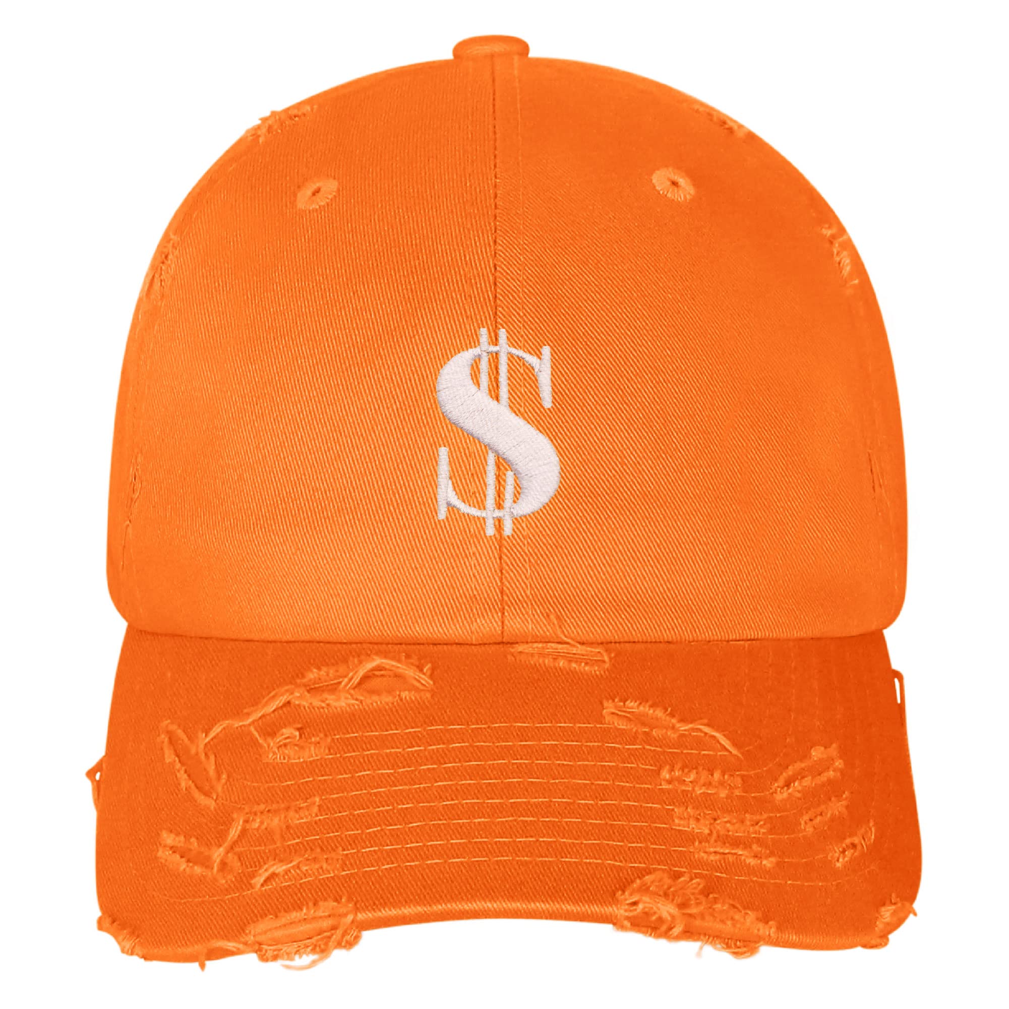 Vintage Dollar Sign Dad Hat - Distressed Embroidered Baseball Cap with Money & Cash Design - Perfect for Streetwear, Hip Hop Fashion & Retro Outfits