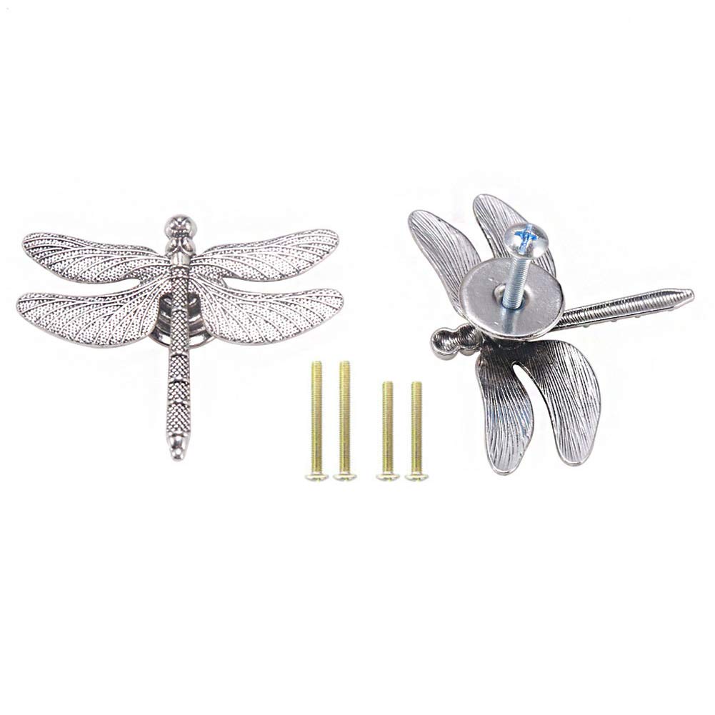 Dragonfly Cabinet Knobs 2-Pack for Kitchen, Bathroom & Wardrobe - Elegant Door Pulls